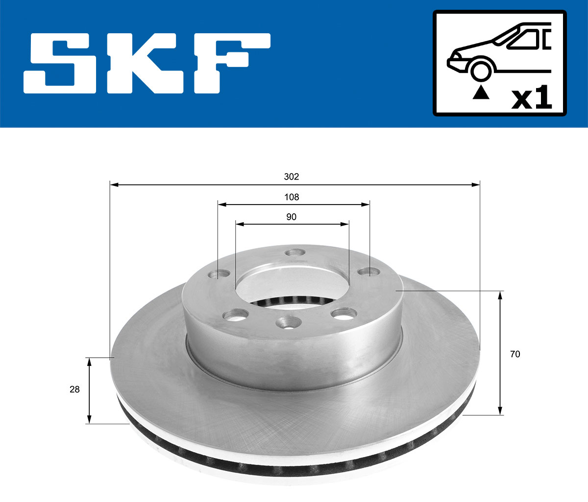 SKF VKBD 80035 V1 Disc frana